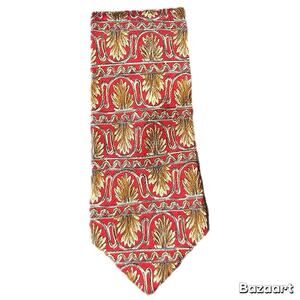 Claiborne Mens Neck Tie Red 100% Silk Made in USA